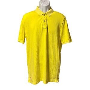 Tommy Bahama RELAX Mens Yellow Short Sleeve Polo Shirt Size Large Casual Comfort